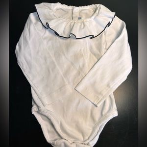 Jacadi body suit with ruffle collar. 24 Months